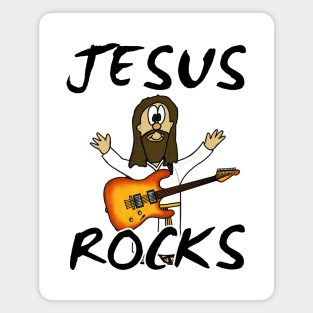 Jesus Rocks Electric Guitar Christian Guitarist Magnet